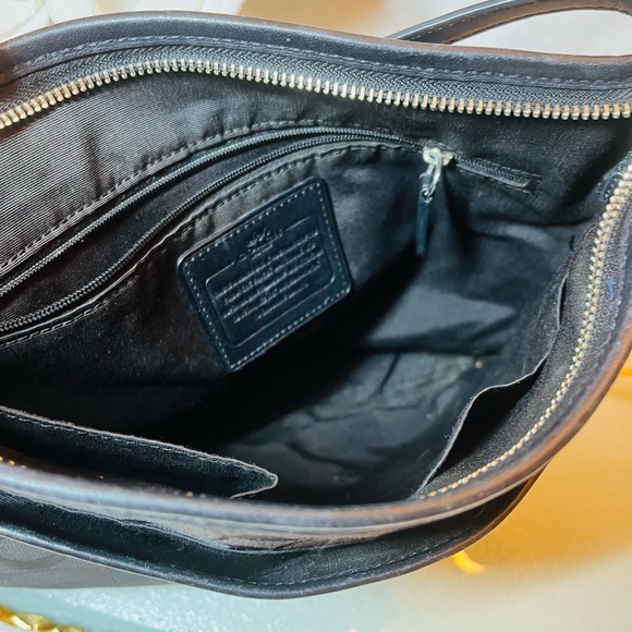 New Coach Black CC Web and Leather Crossbody Handbag - Picture 10 of 16